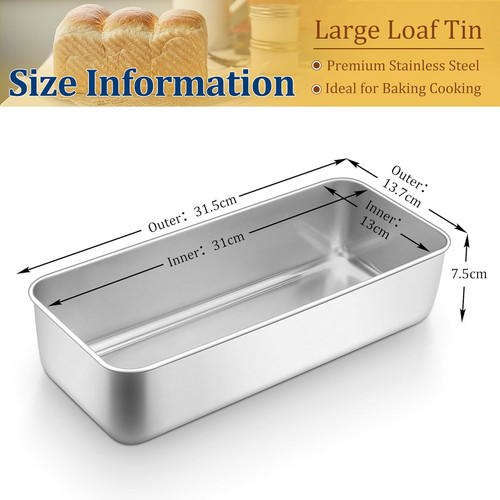 3lb loaf tin - stainless, steel