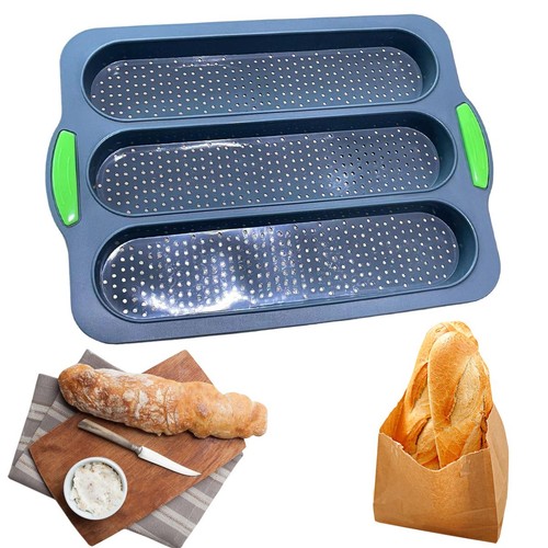 3slot non stick baguette pan - 3slot,