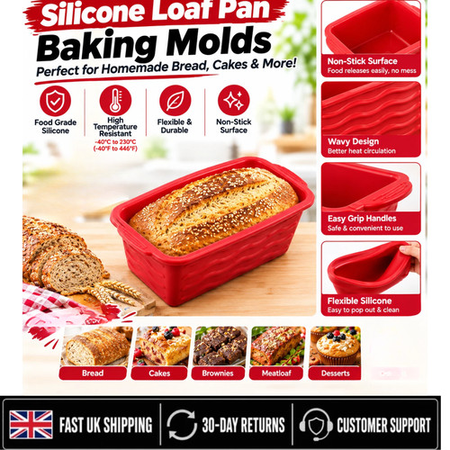 Silicone loaf tin non - silicone,