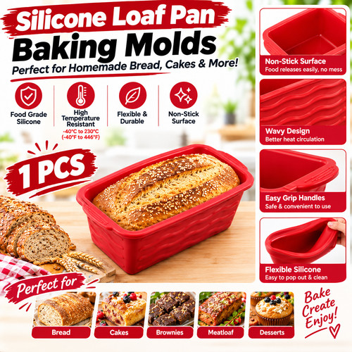 Silicone loaf tin non stick - silicone,