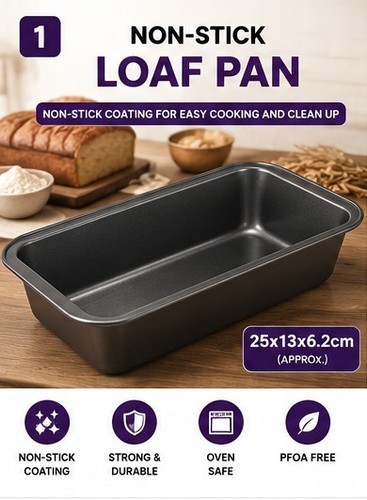 Pack non stick loaf tins - 2, non-stick