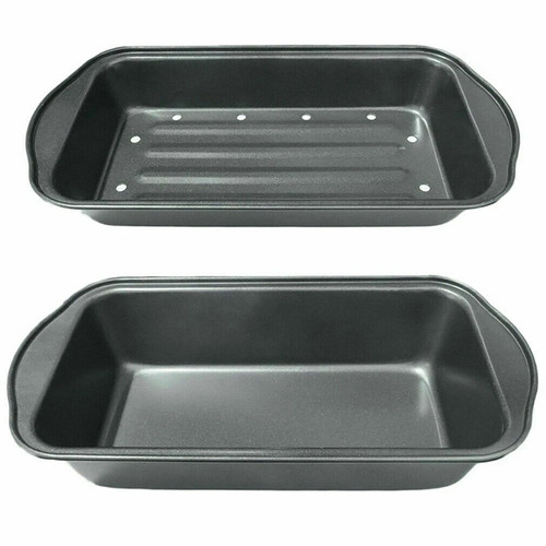 Meatloaf pan drains fat non - pan,