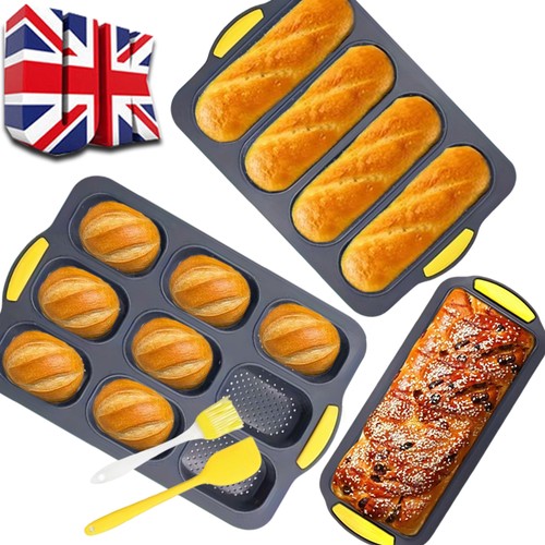 9slot baguette pan - pan, silicone
